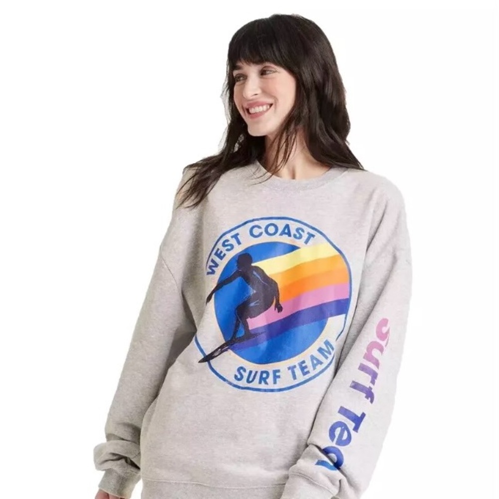 Beach Nights Grayson Threads Super Soft Sweatshirt West Coast Surf Team Gray